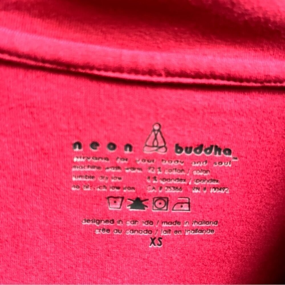 Neon Buddha Pink Cotton Cowl Collar Button Jacket Women's Size XS - Picture 6 of 8